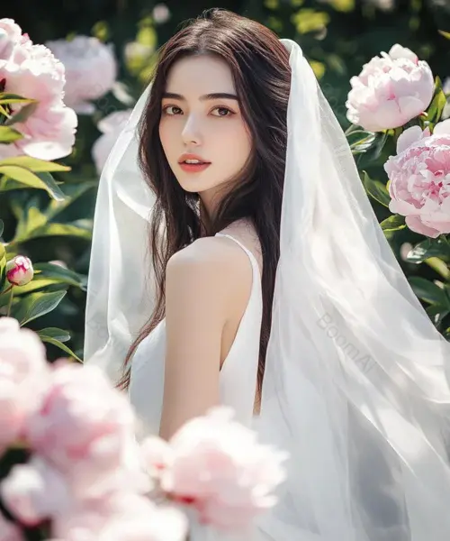 婚纱摄影写真-头纱外景写真