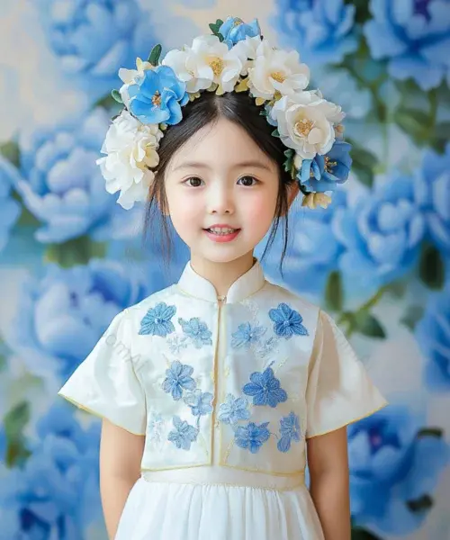 儿童摄影写真-簪花娃娃