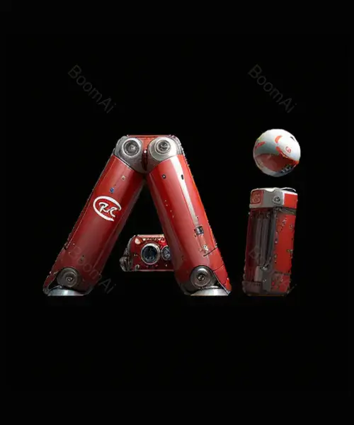 红色机甲艺术字