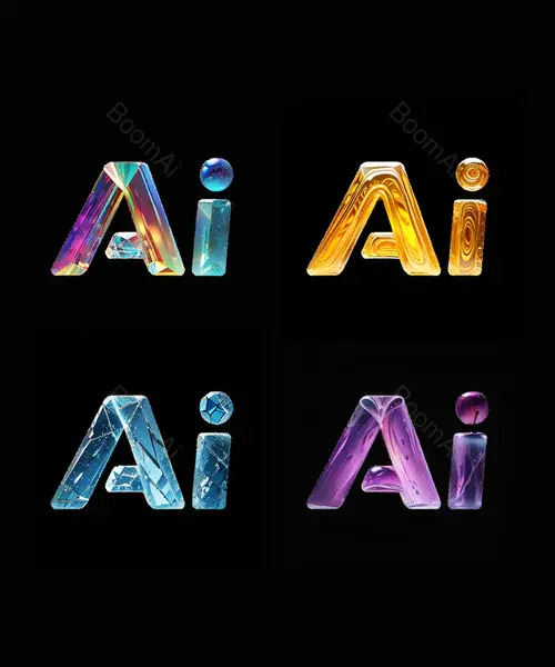 琉璃质感艺术字