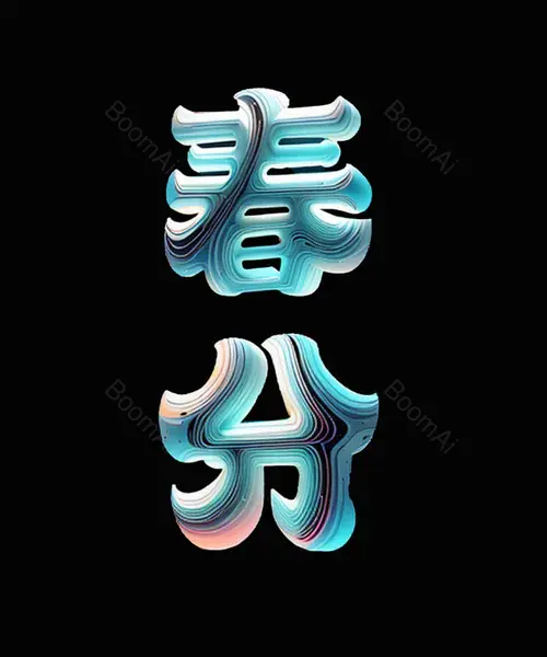 炫彩贺卡艺术字