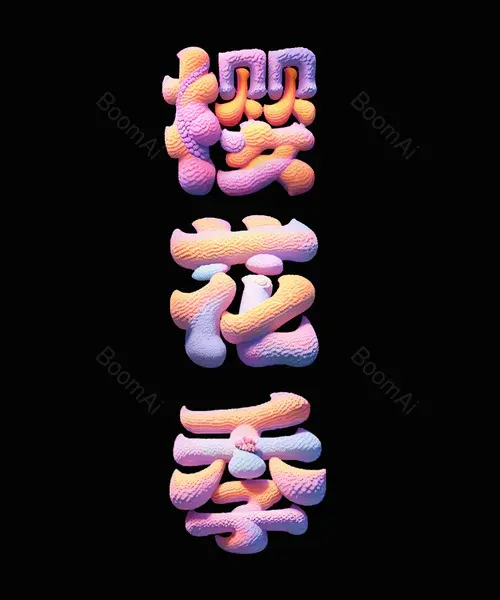 针织布艺术字