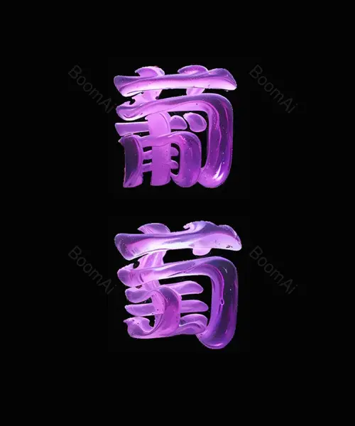 葡萄果冻艺术字