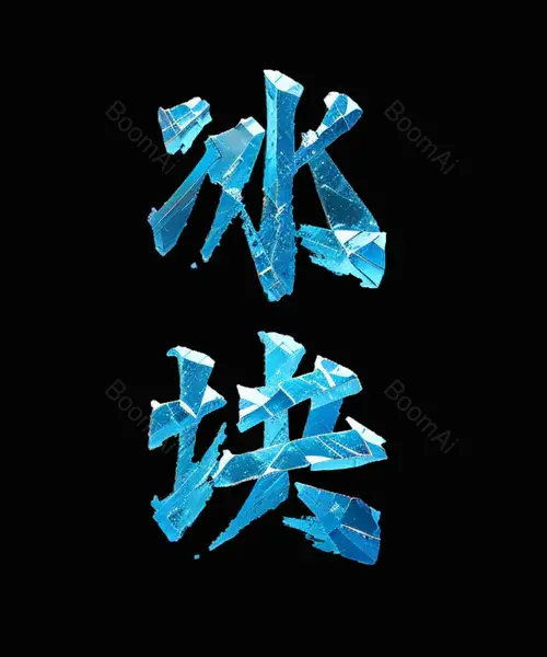 冰晶材质艺术字