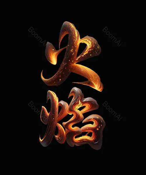 燃烧火焰艺术字
