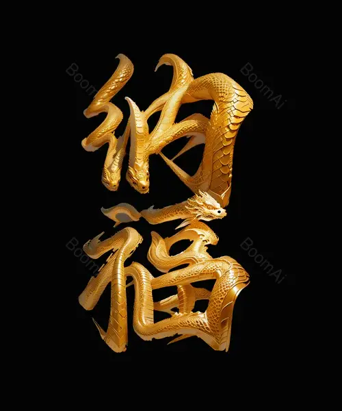 龙纹鎏金艺术字