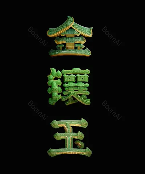 金镶玉艺术字