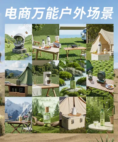 【高转化主图】全品类商品户外文生图