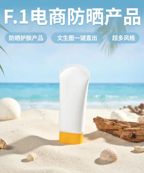 电商头图丨夏日防晒文生图
