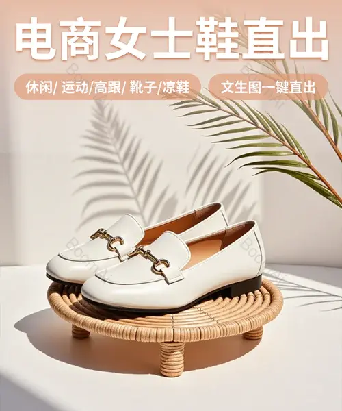电商主图丨女鞋展示文生图