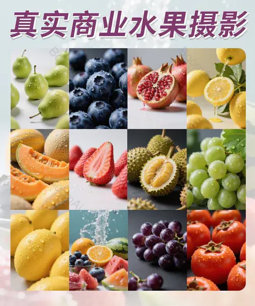电商头图丨水果摄影文生图
